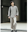 ワッフルボーダーロングTシャツ