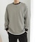 ワッフルボーダーロングTシャツ