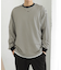 ワッフルボーダーロングTシャツ
