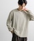 ワッフルボーダーロングTシャツ