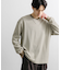 ワッフルボーダーロングTシャツ