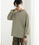 ワッフルボーダーロングTシャツ
