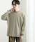 ワッフルボーダーロングTシャツ