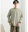 ワッフルボーダーロングTシャツ