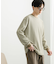 ワッフルボーダーロングTシャツ