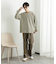 ワッフルボーダーロングTシャツ