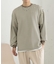 ワッフルボーダーロングTシャツ