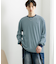 ワッフルボーダーロングTシャツ