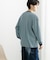 ワッフルボーダーロングTシャツ