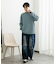 ワッフルボーダーロングTシャツ