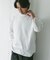 ポンチ8分袖ラウンドヘムTシャツ