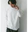 ポンチ8分袖ラウンドヘムTシャツ