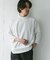 ポンチ8分袖ラウンドヘムTシャツ