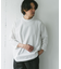 ポンチ8分袖ラウンドヘムTシャツ