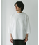 ポンチ8分袖ラウンドヘムTシャツ