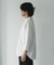 ポンチ8分袖ラウンドヘムTシャツ