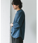 ポンチ8分袖ラウンドヘムTシャツ