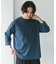 ポンチ8分袖ラウンドヘムTシャツ