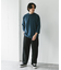 ポンチ8分袖ラウンドヘムTシャツ