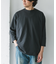 ポンチ8分袖ラウンドヘムTシャツ