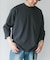ポンチ8分袖ラウンドヘムTシャツ