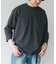 ポンチ8分袖ラウンドヘムTシャツ