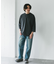 ポンチ8分袖ラウンドヘムTシャツ
