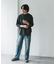 ポンチ8分袖ラウンドヘムTシャツ