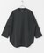 ポンチ8分袖ラウンドヘムTシャツ