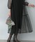TORRAZZO DONNA　ニット×オーガンジーリバーシブルワンピース