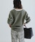 new basic　カシミヤコットンVネックチュニックニット
