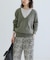 new basic　カシミヤコットンVネックチュニックニット
