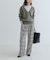new basic　カシミヤコットンVネックチュニックニット