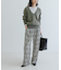 new basic　カシミヤコットンVネックチュニックニット