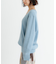 new basic　カシミヤコットンVネックチュニックニット