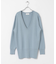 new basic　カシミヤコットンVネックチュニックニット