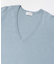 new basic　カシミヤコットンVネックチュニックニット