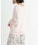 new basic　カシミヤコットンVネックチュニックニット