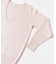 new basic　カシミヤコットンVネックチュニックニット
