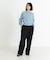 new basic　カシミヤコットンクルーネックニット
