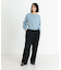 new basic　カシミヤコットンクルーネックニット