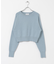 new basic　カシミヤコットンクルーネックニット