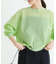 new basic　リネン混スポンディッシュニットプルオーバー