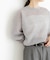 new basic　リネン混スポンディッシュニットプルオーバー