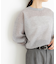 new basic　リネン混スポンディッシュニットプルオーバー
