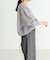 new basic　リネン混スポンディッシュニットプルオーバー