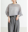 new basic　リネン混スポンディッシュニットプルオーバー