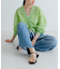 new basic　リネン混スポンディッシュニットカーディガン