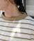 FORK&SPOON　ボトルネック8分袖Tシャツ