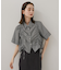 クロップドシャーリングシャツ(半袖)